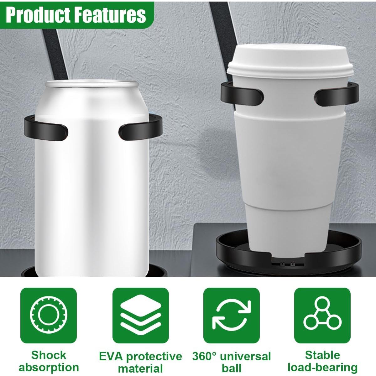 Soporte para Taza de Auto UHANBUT Plegable Antideslizante