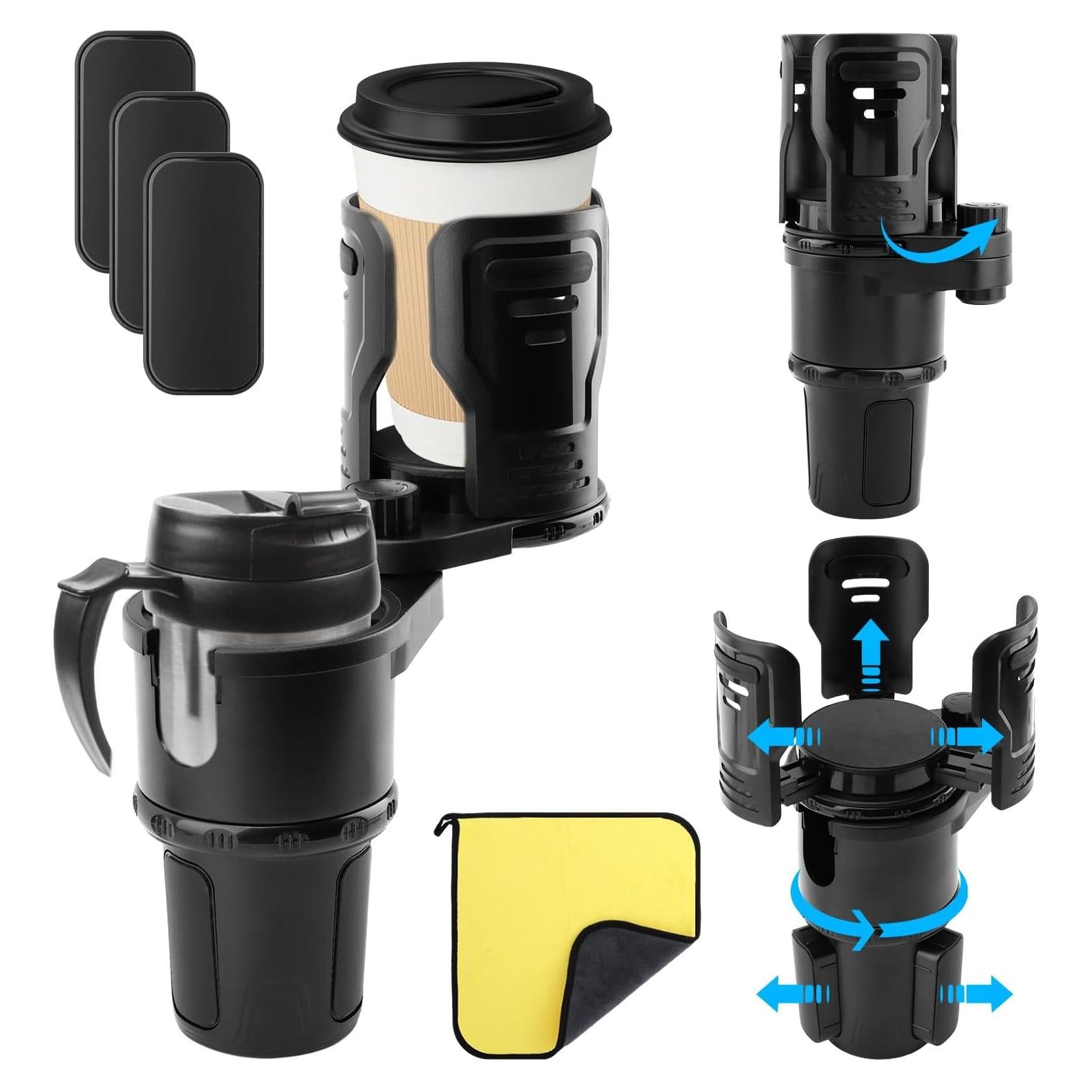 Soporte de Vaso para Coche Expandible HONUTIGE 2 en 1 Ajustable