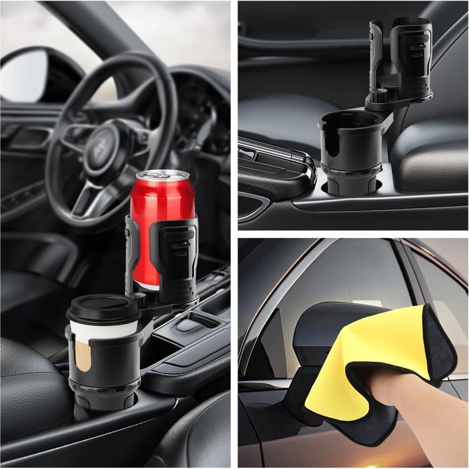 Soporte de Vaso para Coche Expandible HONUTIGE 2 en 1 Ajustable
