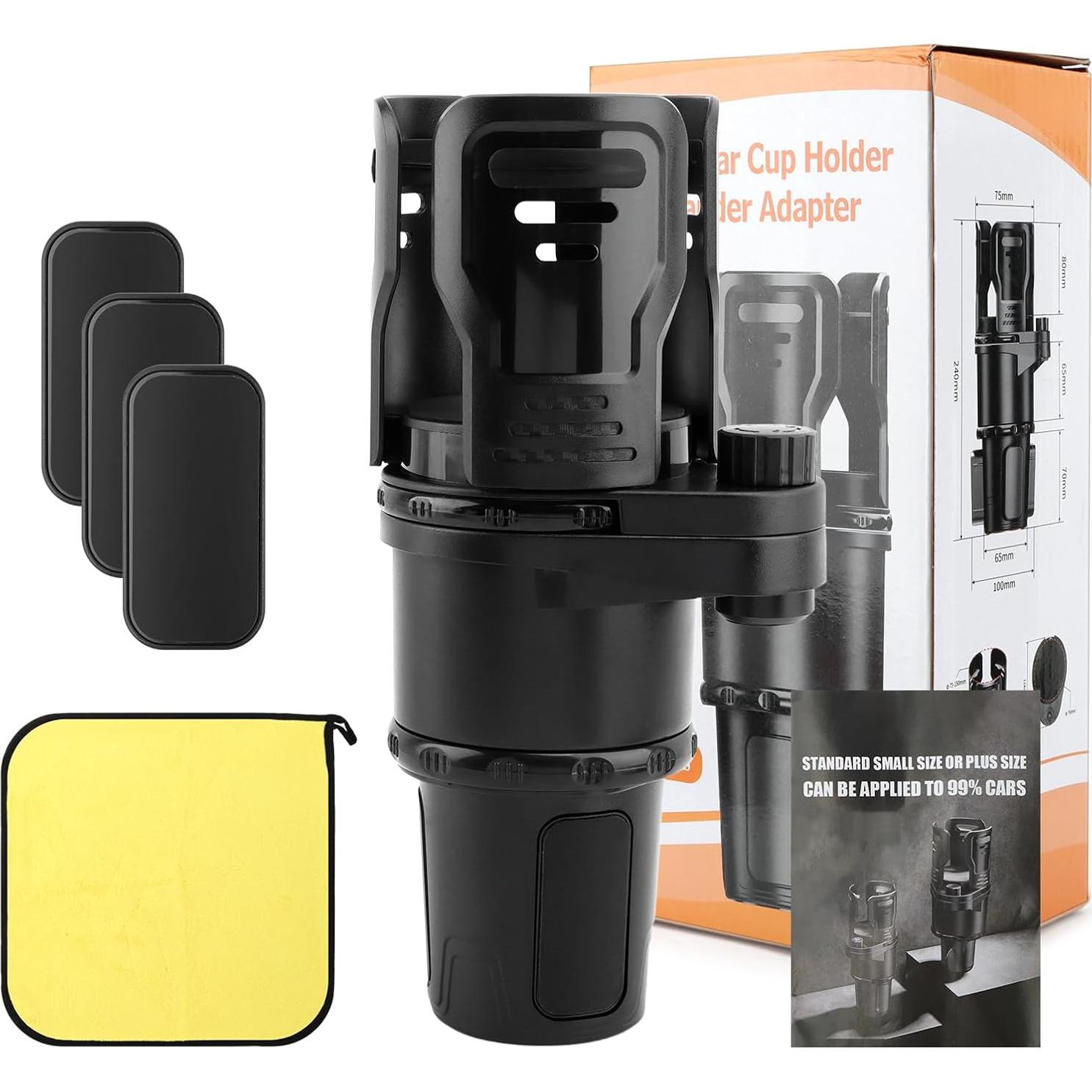 Soporte de Vaso para Coche Expandible HONUTIGE 2 en 1 Ajustable