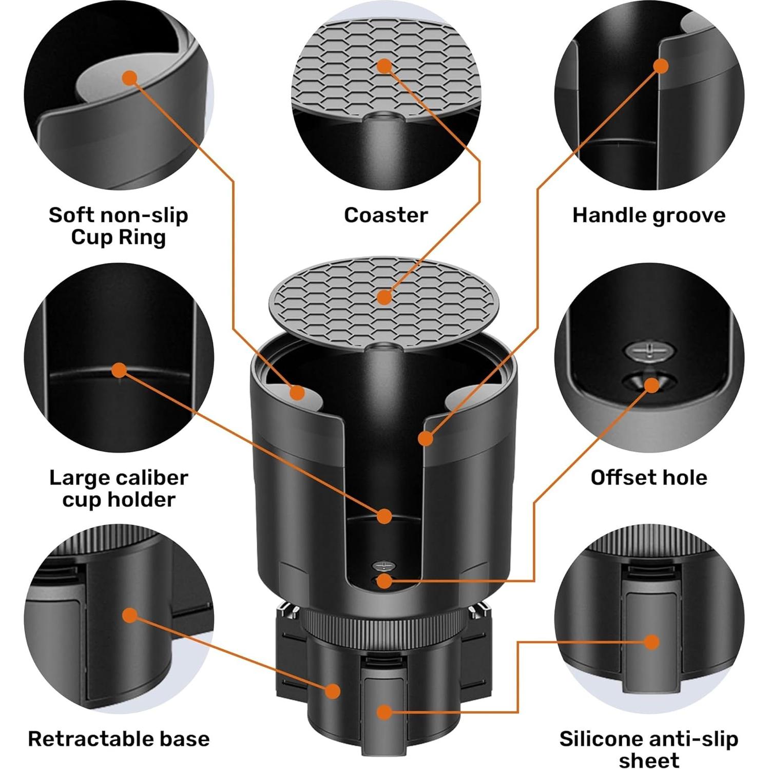 Soporte Expansor de Tazas Living in a Bubble - Negro, 3.4" a 4.0"