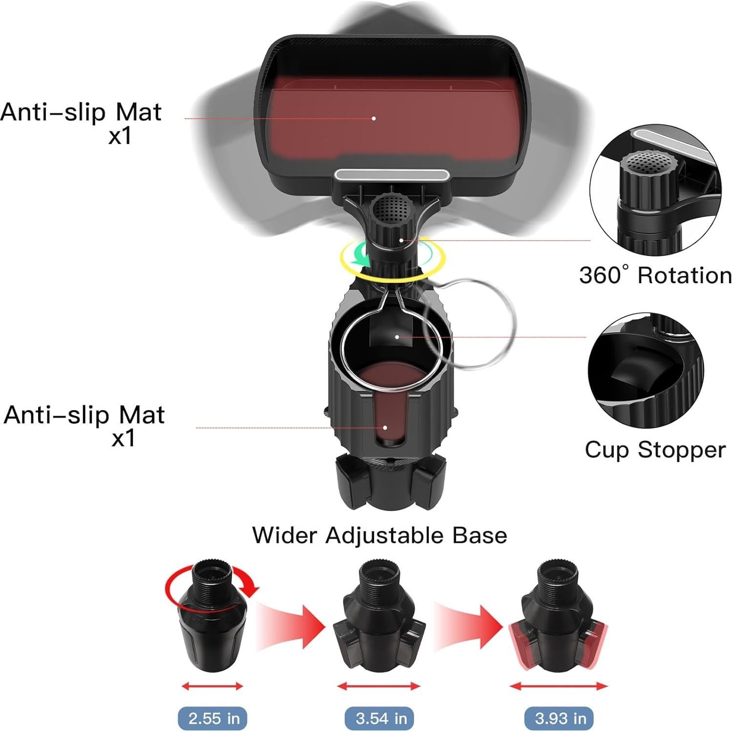 Bandeja Portavasos Multifuncional SUYUDSM 24-CH33 360°