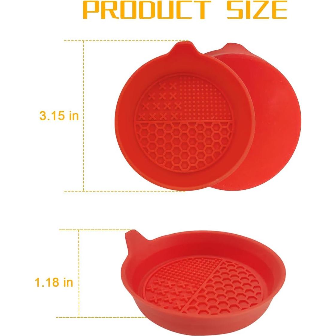 Soporte para Tazas de Coche Mandark 4PCS Silicona Rojo