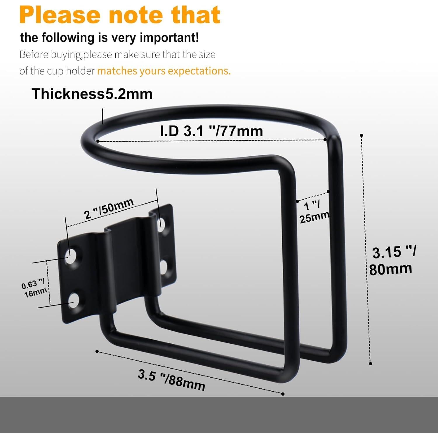 Soportes para Tazas de Acero Inoxidable Marinexplore 4 Pcs