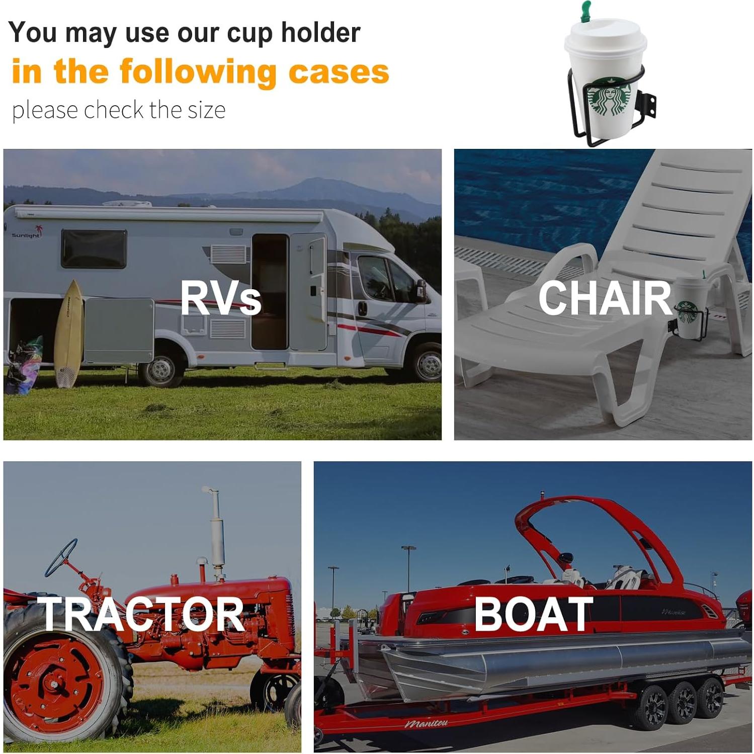 Soportes para Tazas de Acero Inoxidable Marinexplore 4 Pcs