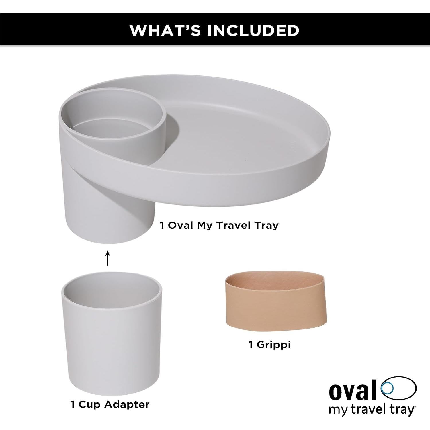 Bandeja de Viaje Ovalada Mi Bandeja de Viaje - Gris - Universal