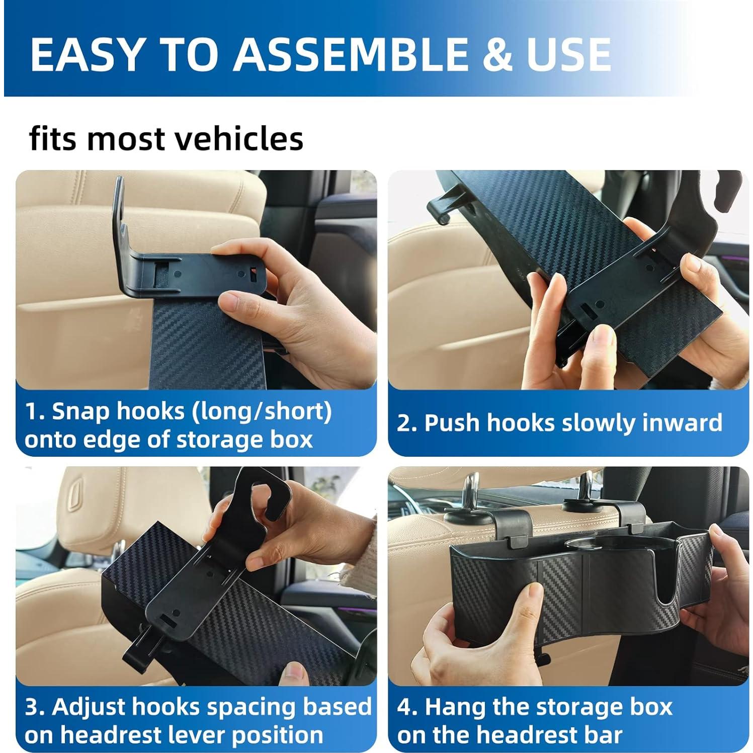 Organizador de Asiento Trasero OUSHASAA 2 Piezas Antideslizante