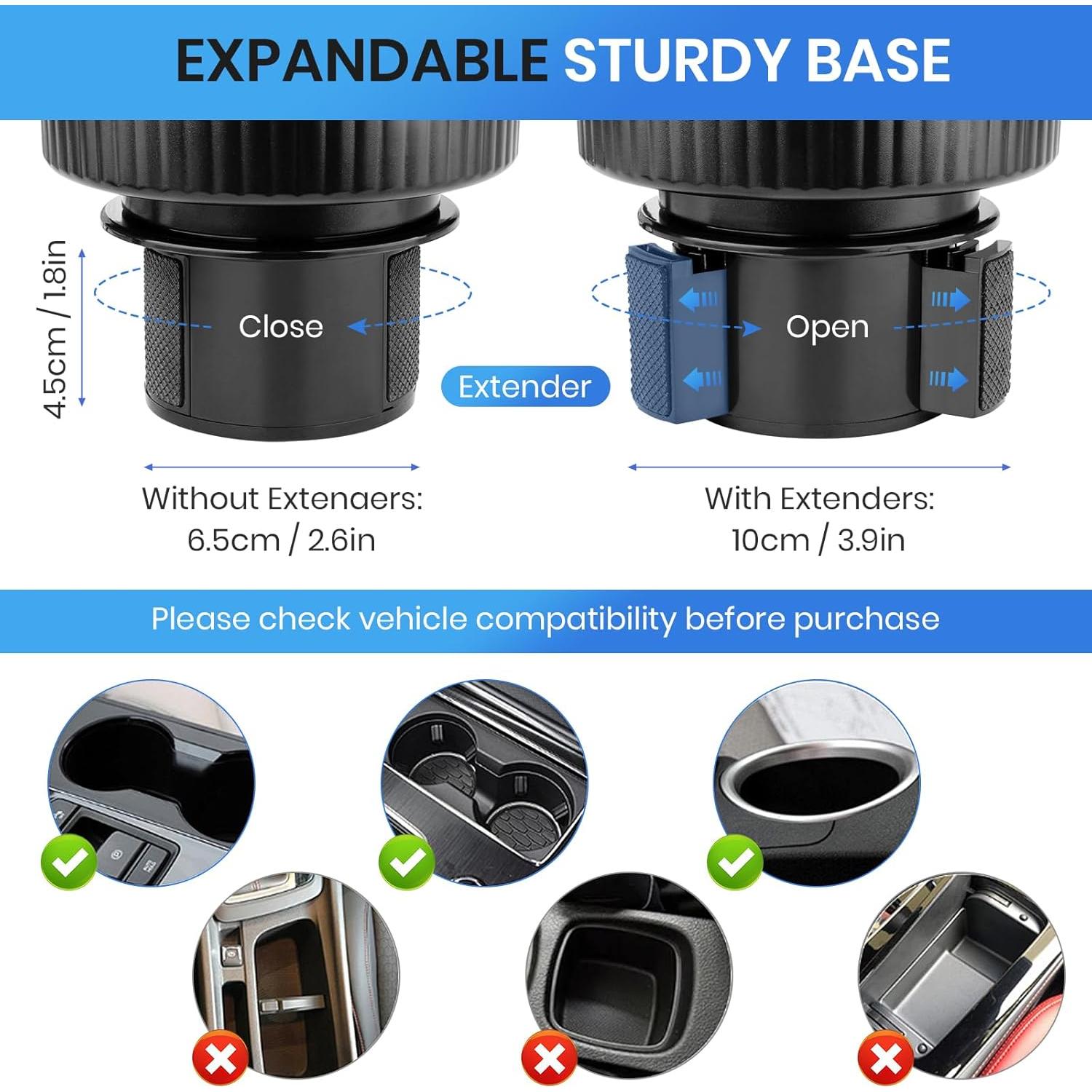 Ventilador USB 6" Suteng con Soporte para Taza Automotriz 2 en 1