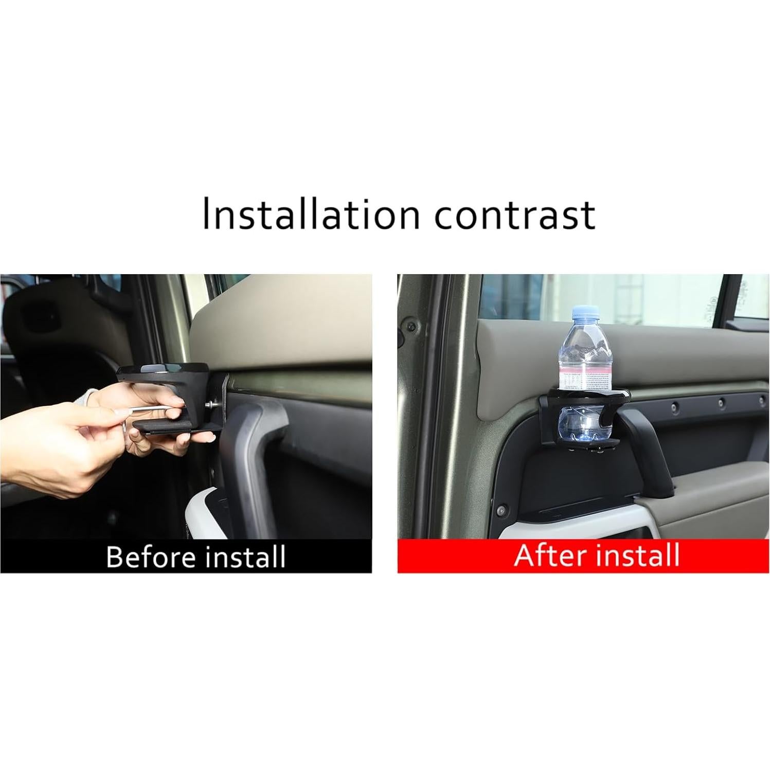 Soporte para Tazas de Puerta Land Rover Defender 2020-2025 Negro