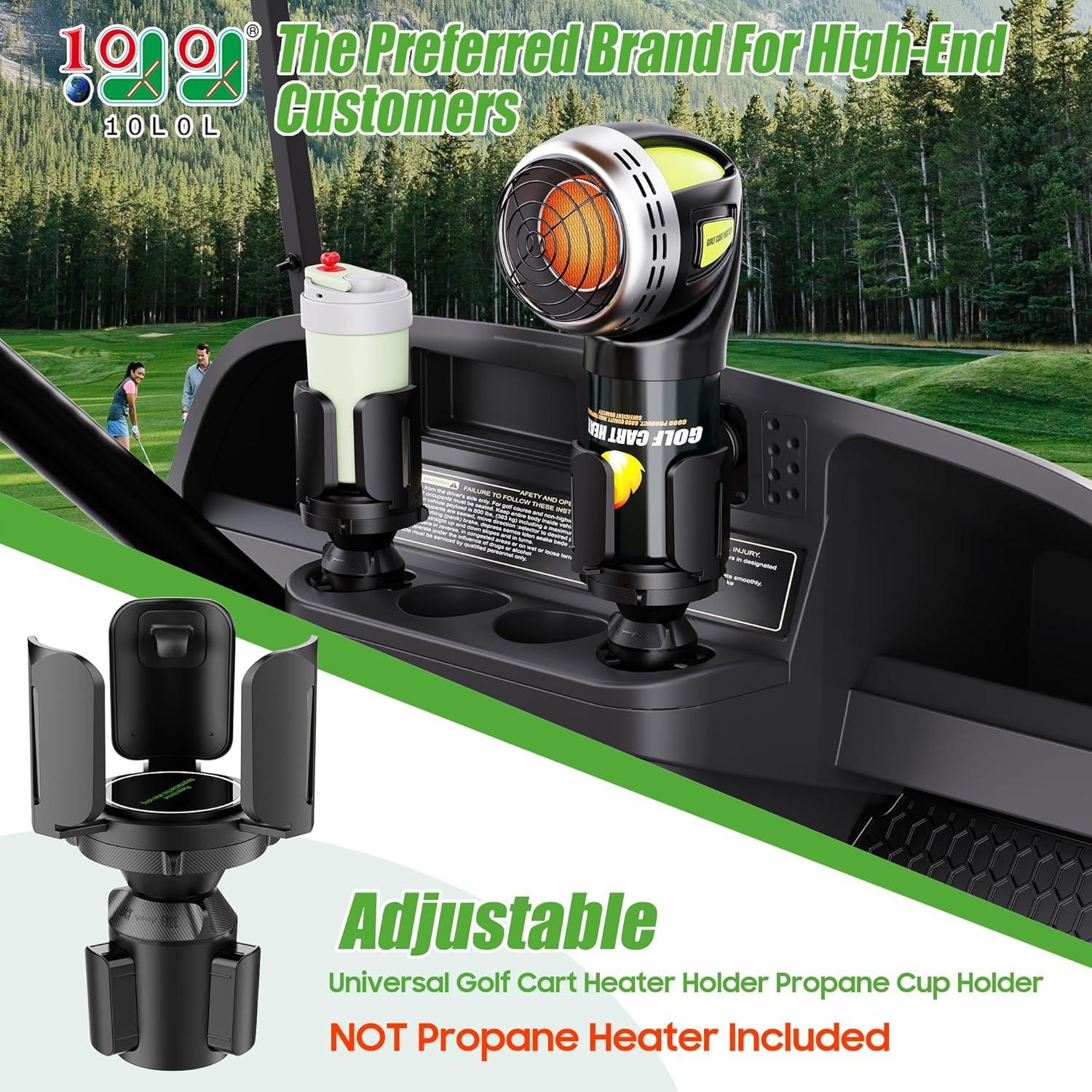 Soporte de Vaso Ajustable 10L0L para Carro de Golf Universal
