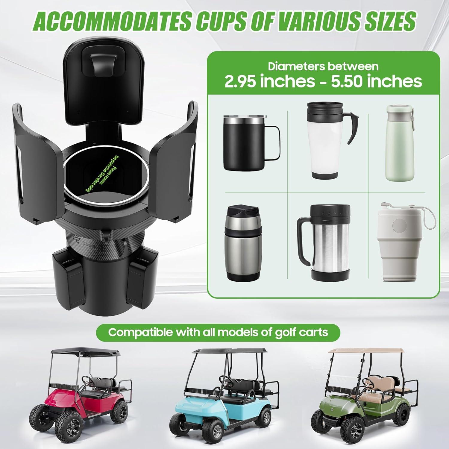 Soporte de Vaso Ajustable 10L0L para Carro de Golf Universal