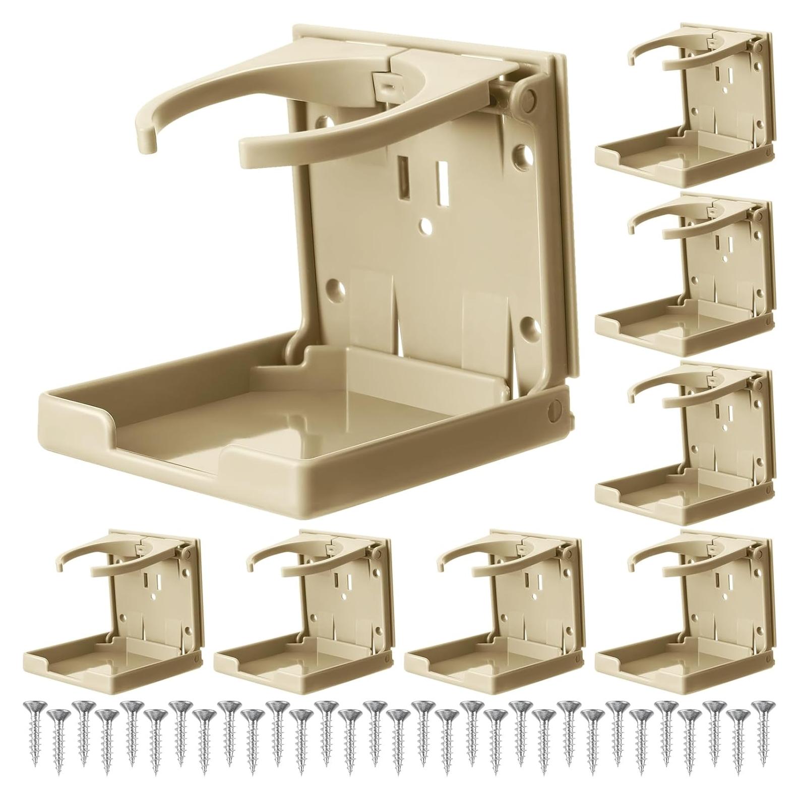 Soporte de Vaso Plegable Tioncy 8 Piezas Beige para Auto