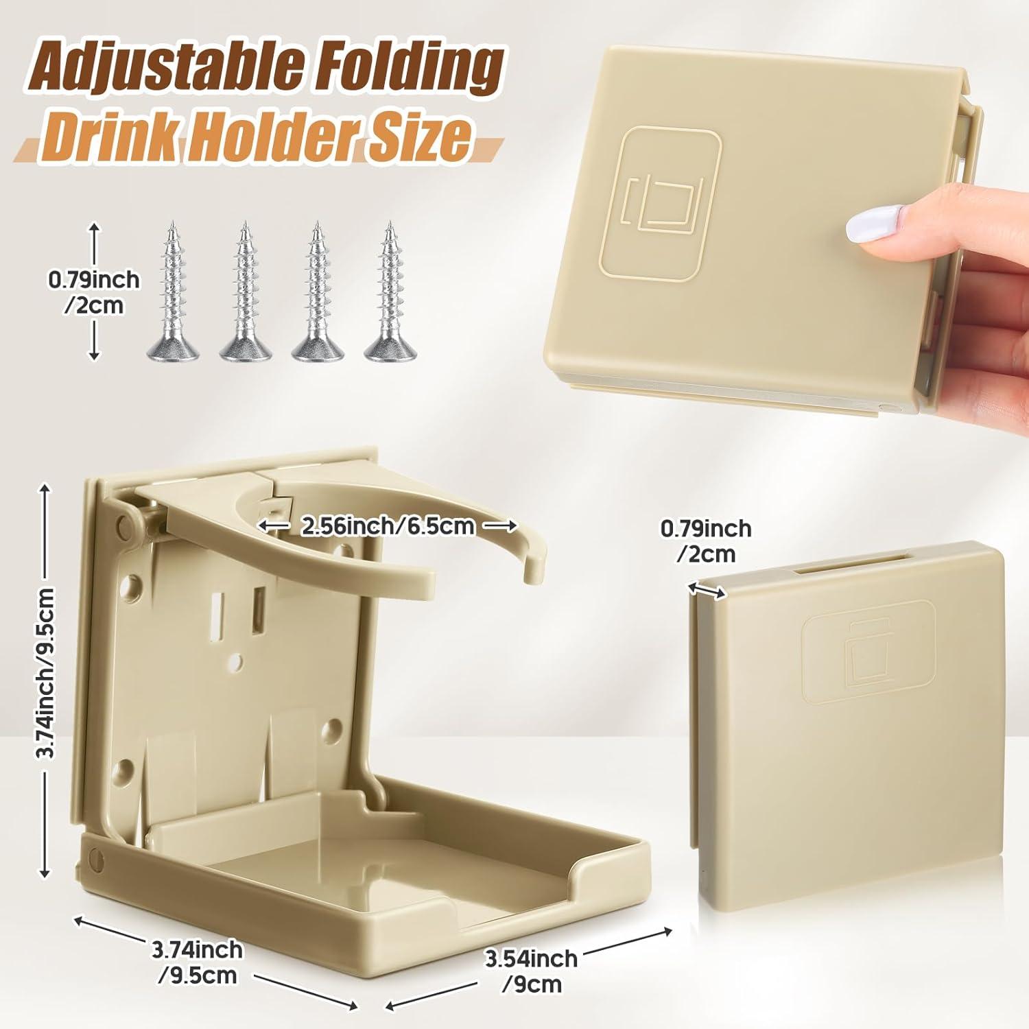 Soporte de Vaso Plegable Tioncy 8 Piezas Beige para Auto