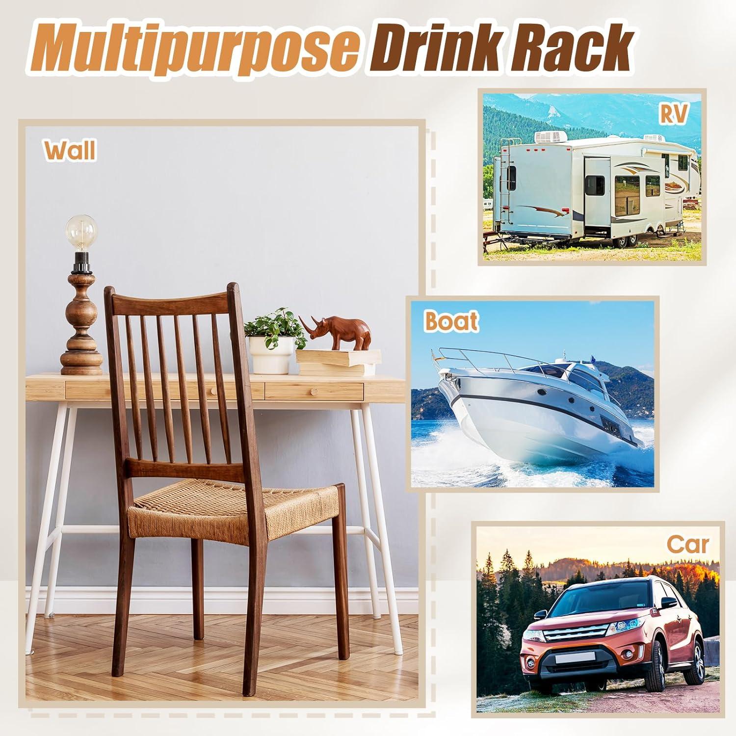 Soporte de Vaso Plegable Tioncy 8 Piezas Beige para Auto