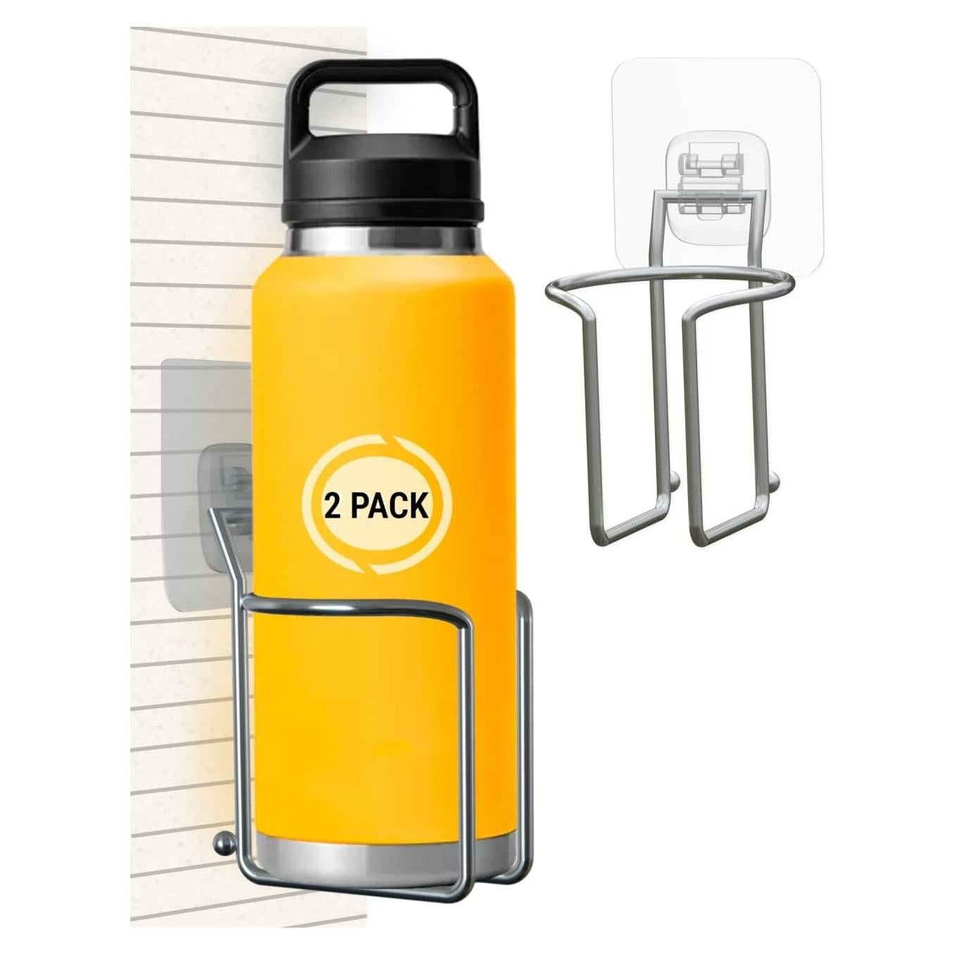 Soporte para Tazas de Metal Skywin Grande 2 Pack - Montaje Adhesivo