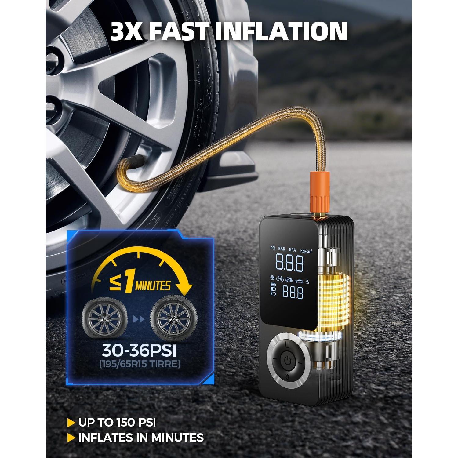 Inflador de Neumáticos Inalámbrico dormzie ST10 150 PSI