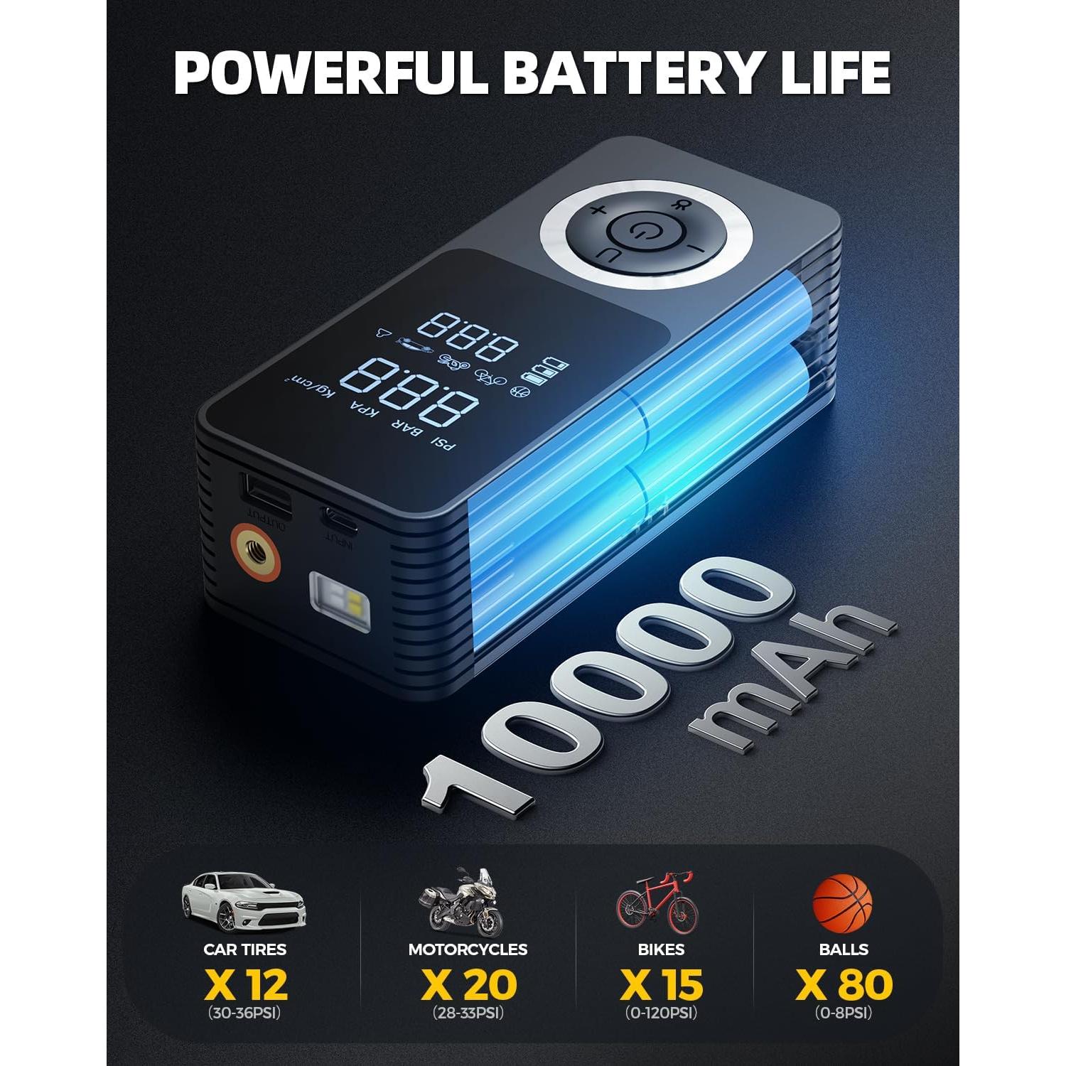 Inflador de Neumáticos Inalámbrico dormzie ST10 150 PSI