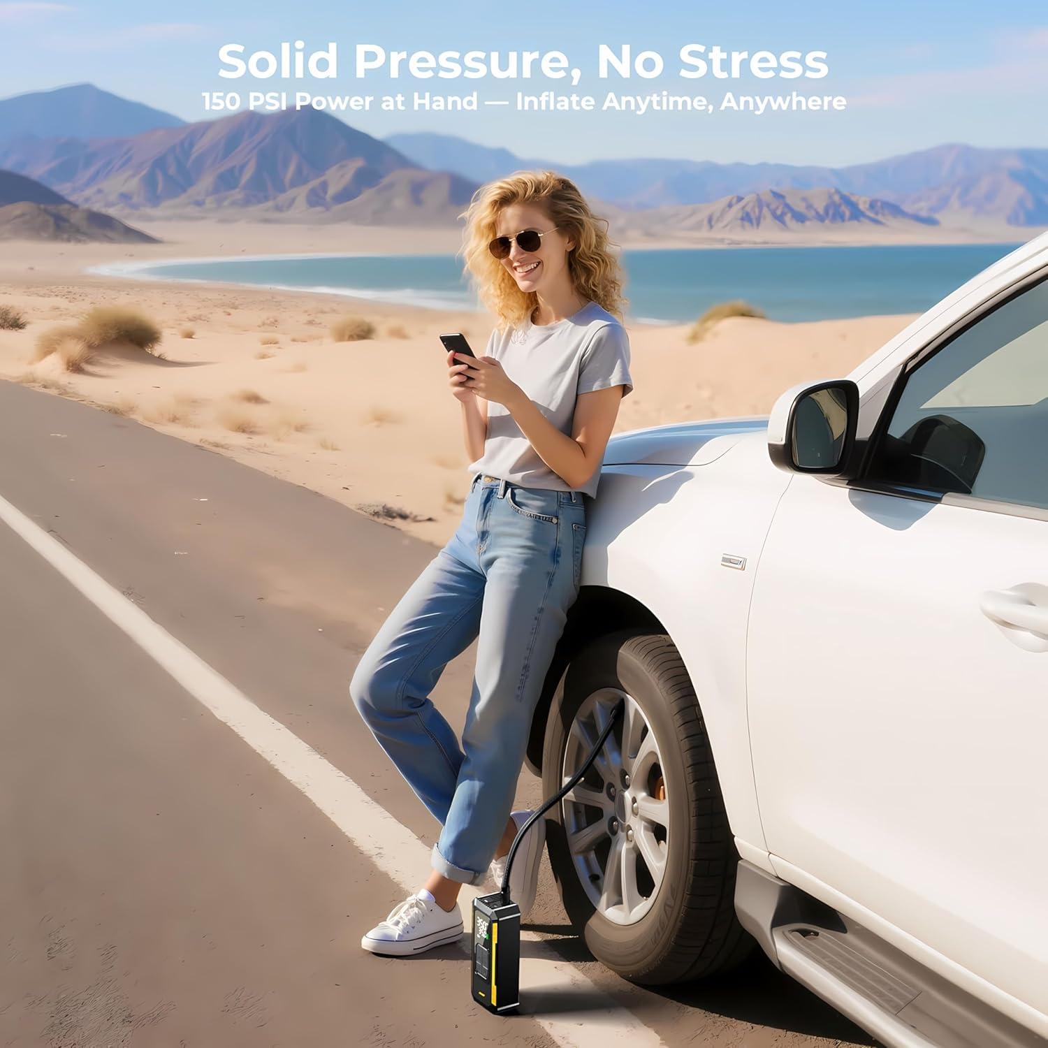 Compresor de Aire Portátil DWW 150 PSI Bomba Inalámbrica Compacta