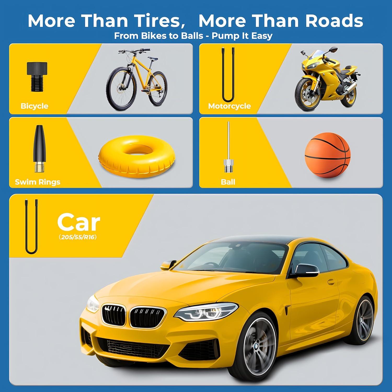 Compresor de Aire Portátil DWW 150 PSI Bomba Inalámbrica Compacta