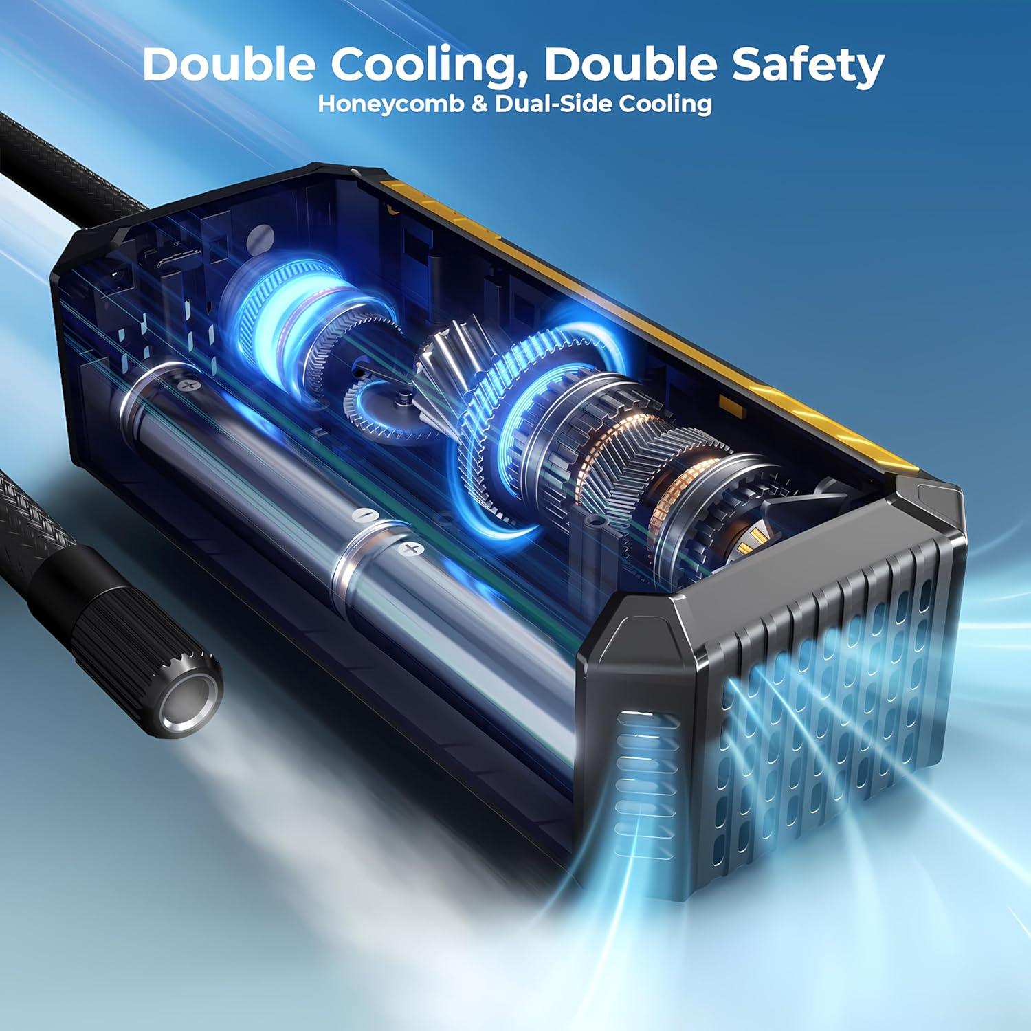 Compresor de Aire Portátil DWW 150 PSI Bomba Inalámbrica Compacta