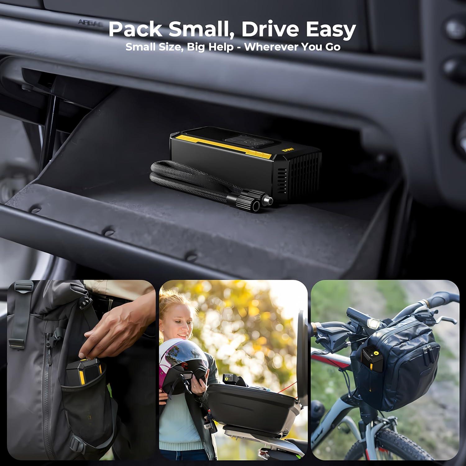 Compresor de Aire Portátil DWW 150 PSI Bomba Inalámbrica Compacta