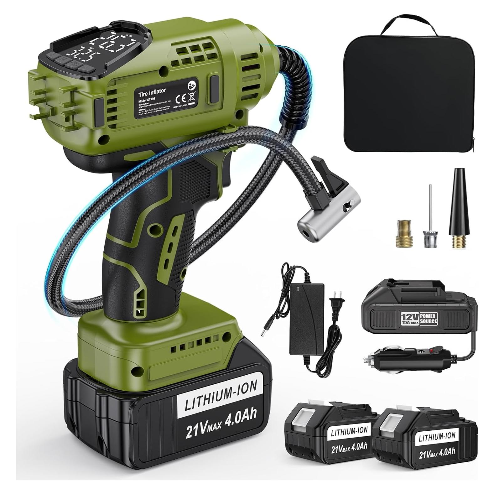 Compresor de Aire Inalámbrico TREE.NB 150 PSI con 2 Baterías