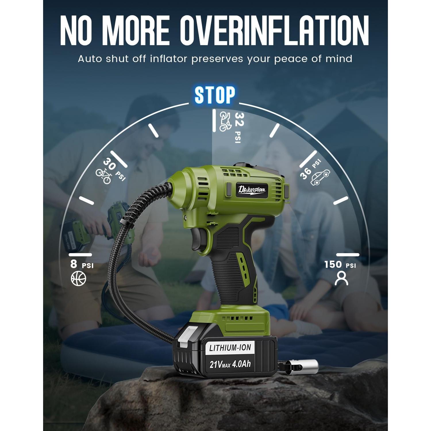 Compresor de Aire Inalámbrico TREE.NB 150 PSI con 2 Baterías