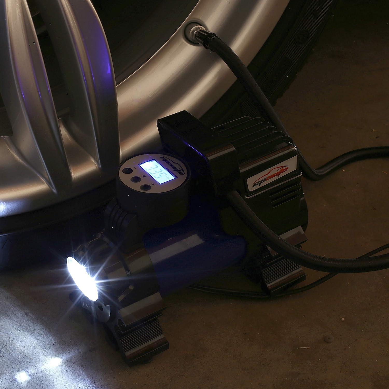 Compresor de Aire Portátil EPAuto 12V DC Inflador Digital