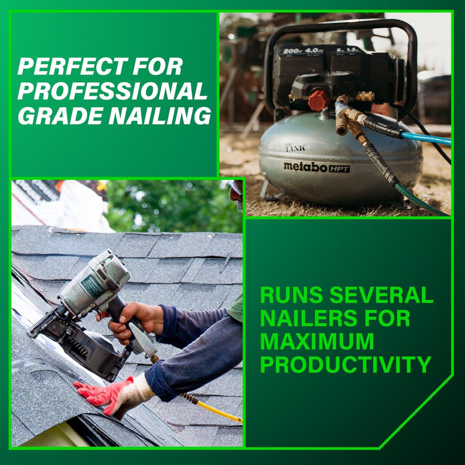 Compresor de Aire Metabo HPT EL TANQUE 6 Galones 200 PSI