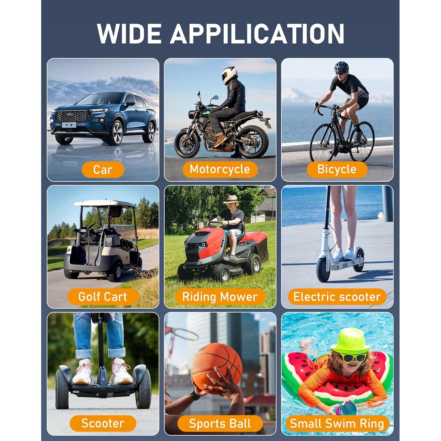 Compresor de Aire Portátil JUSUOX 150PSI Batería 12V DC