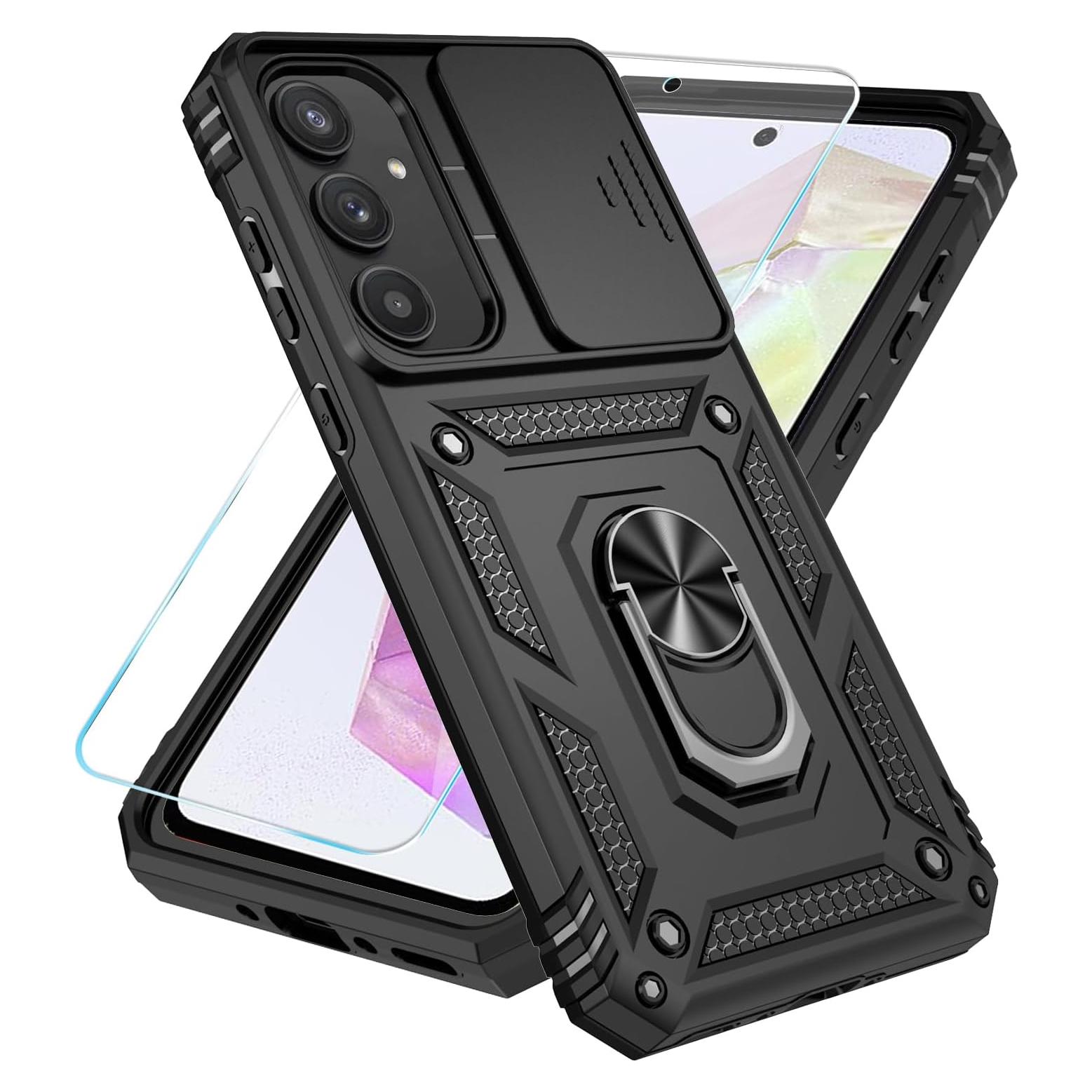 Funda SunStory para Samsung Galaxy A35 5G con soporte y tapa