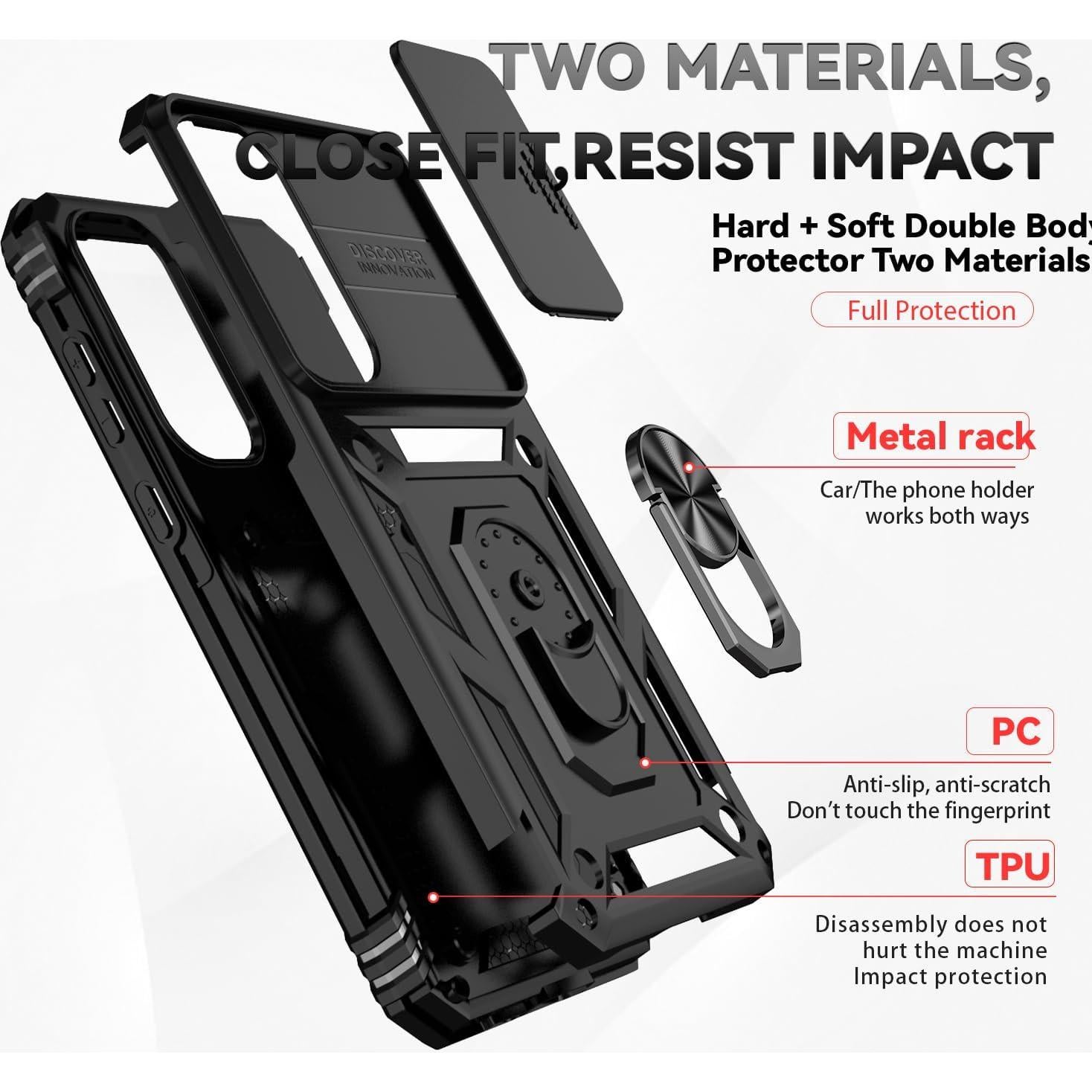 Funda SunStory para Samsung Galaxy A35 5G con soporte y tapa