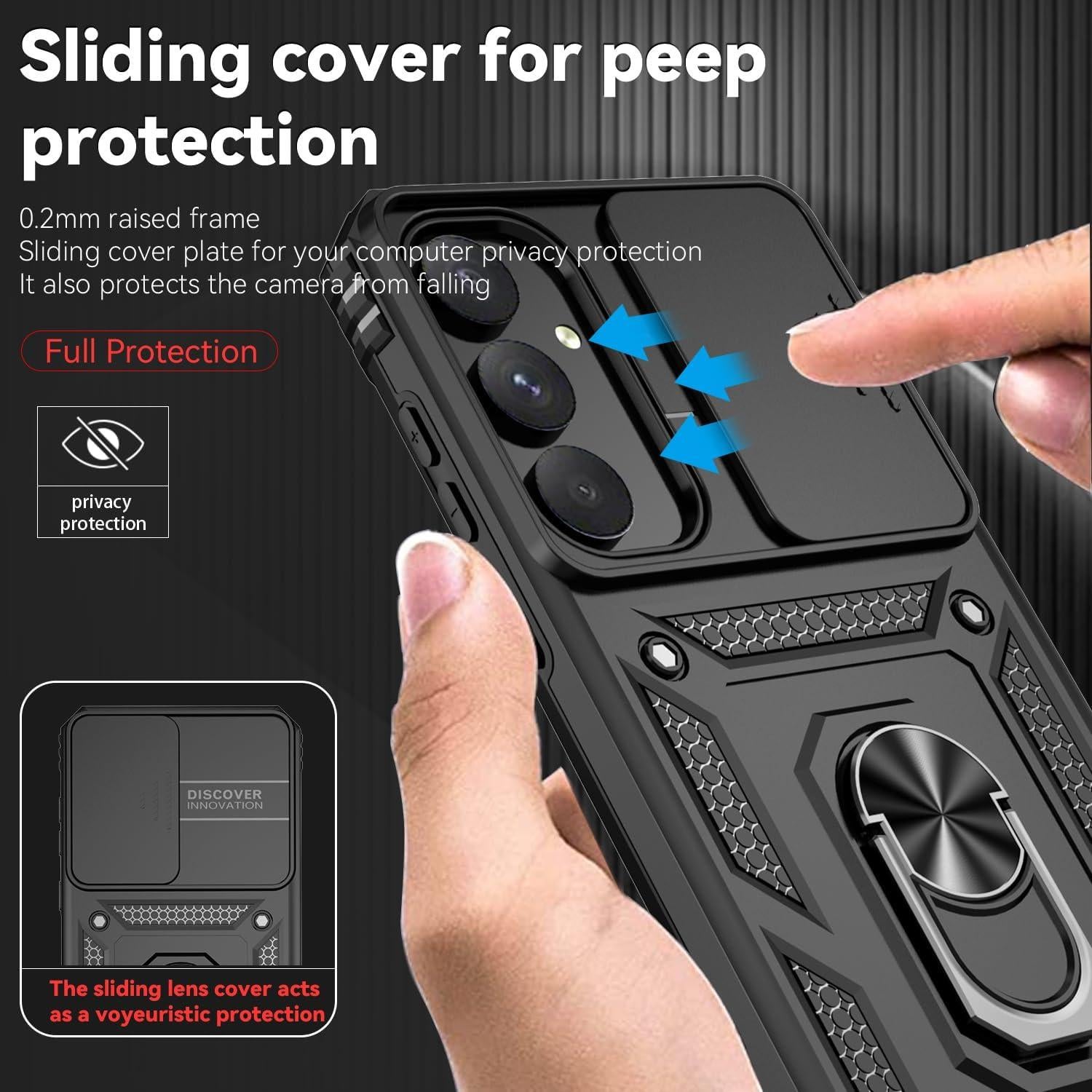 Funda SunStory para Samsung Galaxy A35 5G con soporte y tapa