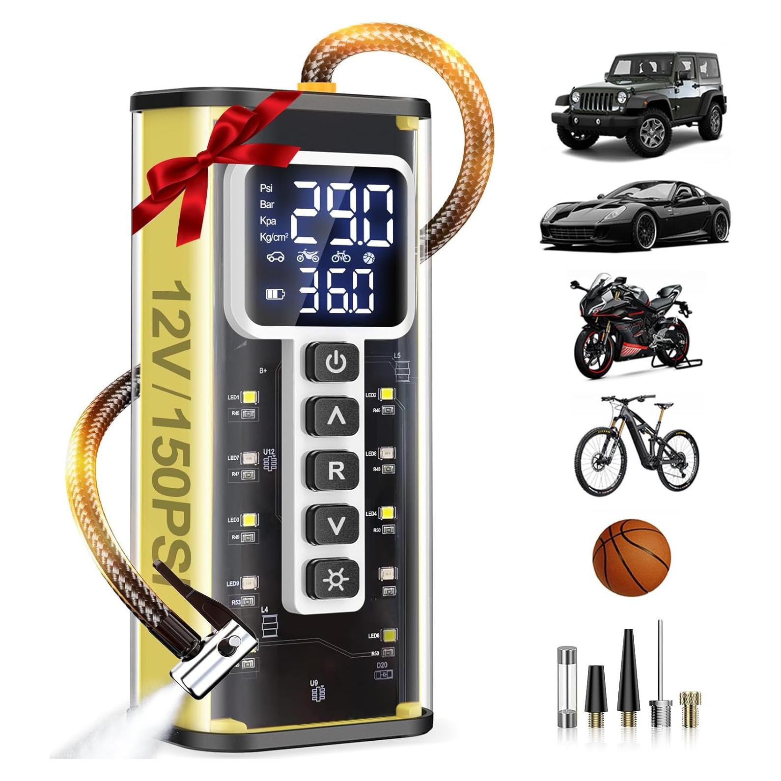 Compresor de Aire Portátil Teffim 8017-2 150PSI 20,000mAh