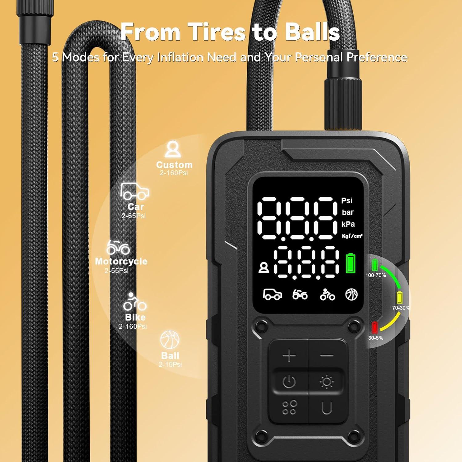 Compresor de Aire Portátil Modari AP001 160 PSI para Neumáticos