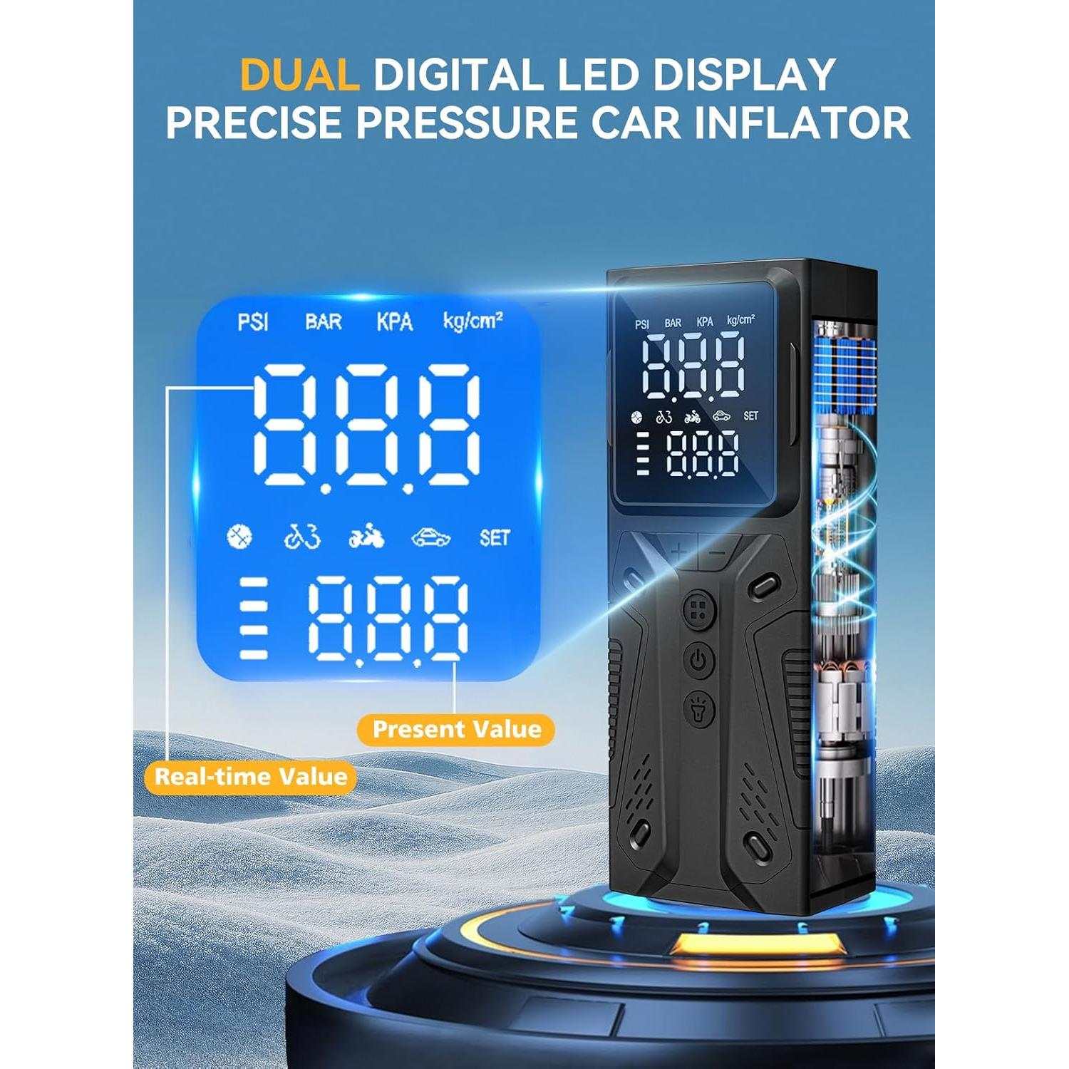 Compresor de Aire Portátil AIRSURE 150 PSI Batería 4000mAh