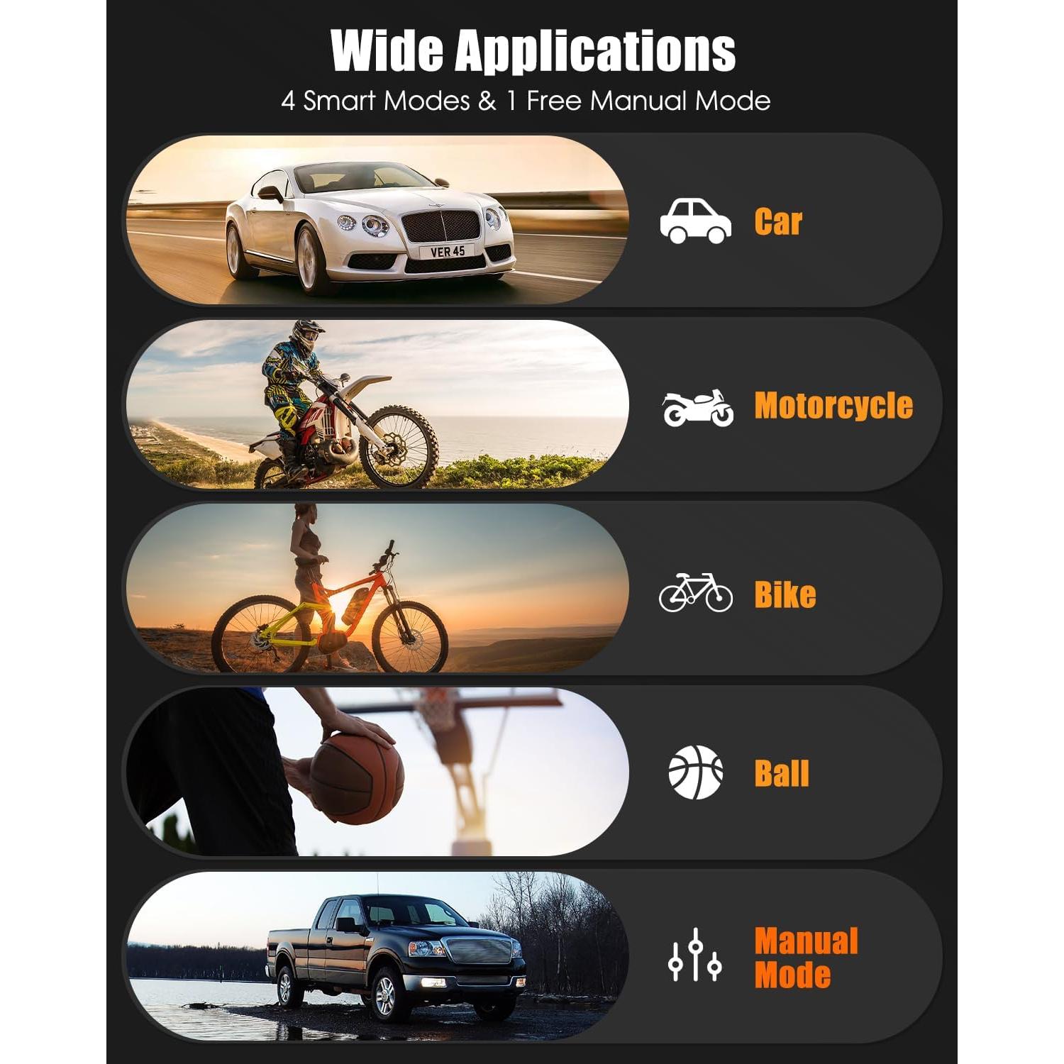 Inflador de Neumáticos Inalámbrico AUTDER AD380 180PSI 21V