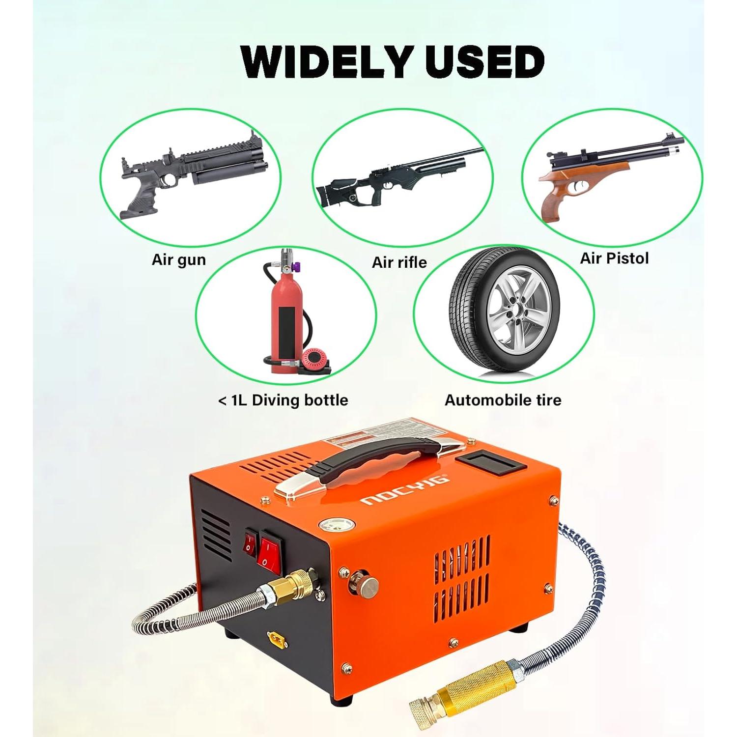 Compresor de aire PCP NDCYJG 4500PSI 250W Portátil 12V/110V