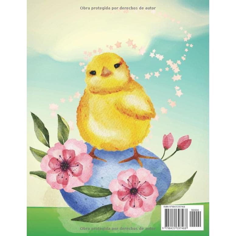 Libros para Colorear Adultos de Pascua: Feliz libro de colorear de Pascua con un conejito adorable, flores adorables y huevo de Pascua para la relajación de los adultos (Spanish Edition)