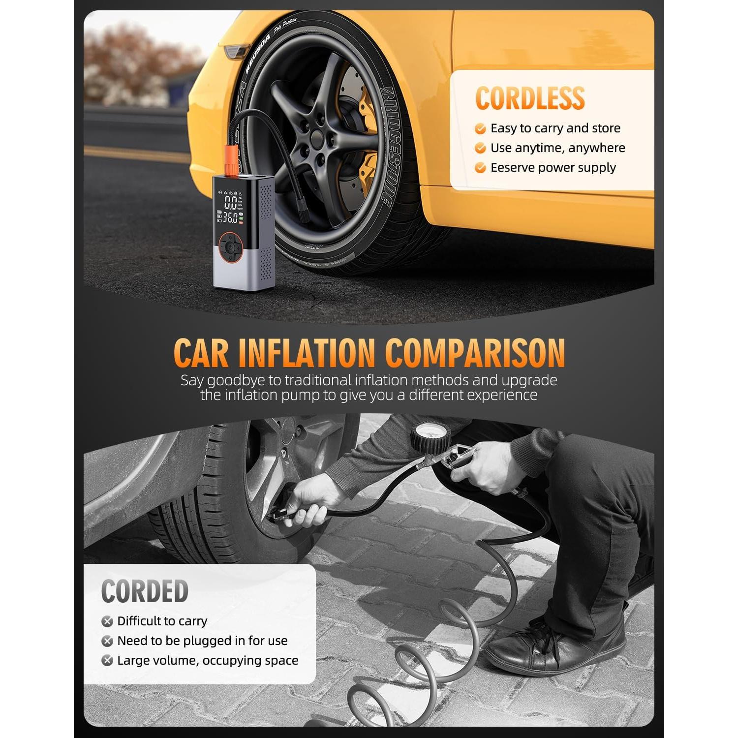 Compresor de Aire Portátil KUXISA CZK-5630 150 PSI 36 L/min