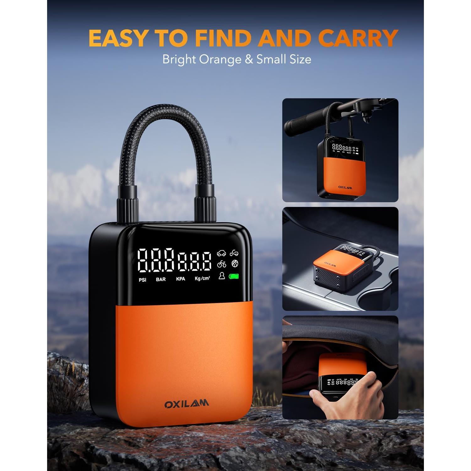 Compresor de Aire Portátil OXILAM C1 - Bomba Recargable 150 PSI