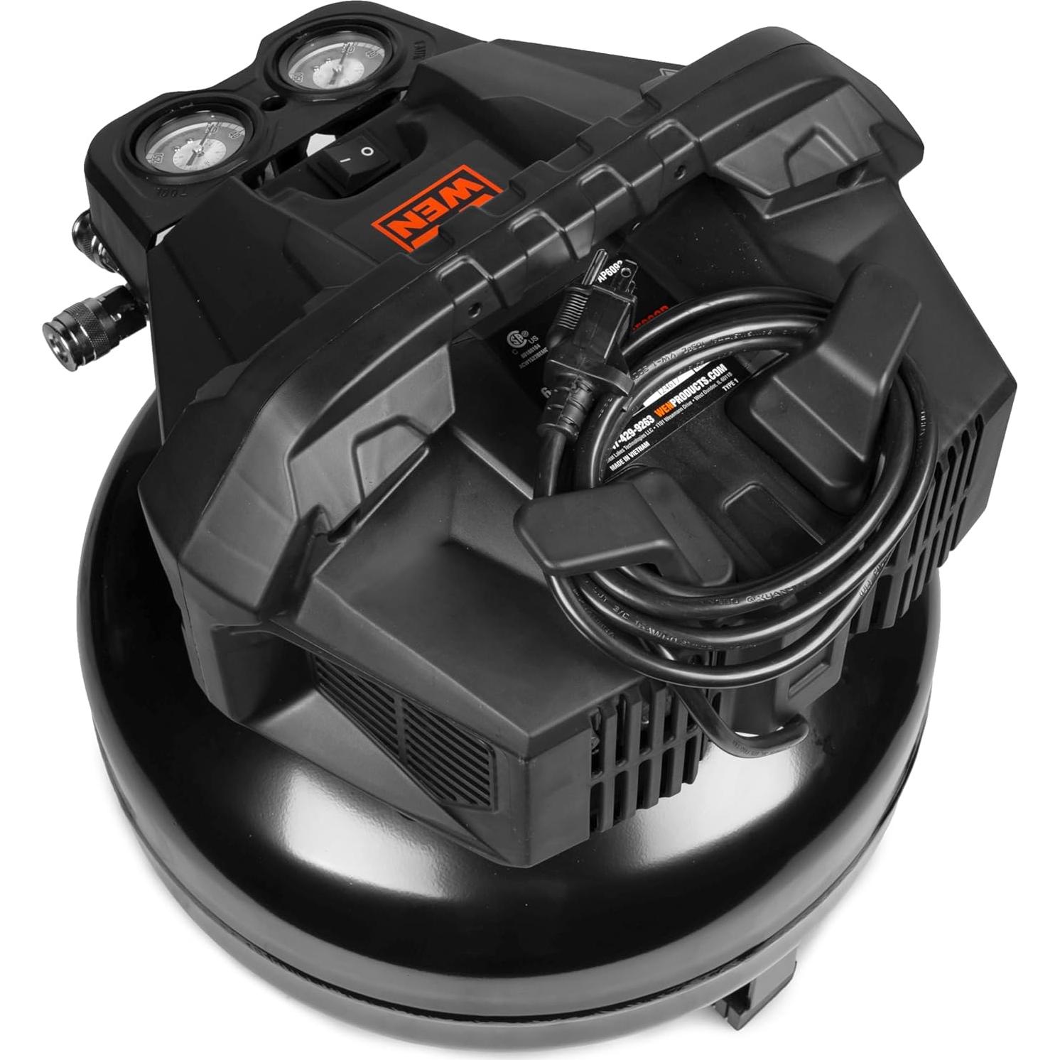 Compresor de Aire WEN 6 Galones Sin Aceite 150 PSI