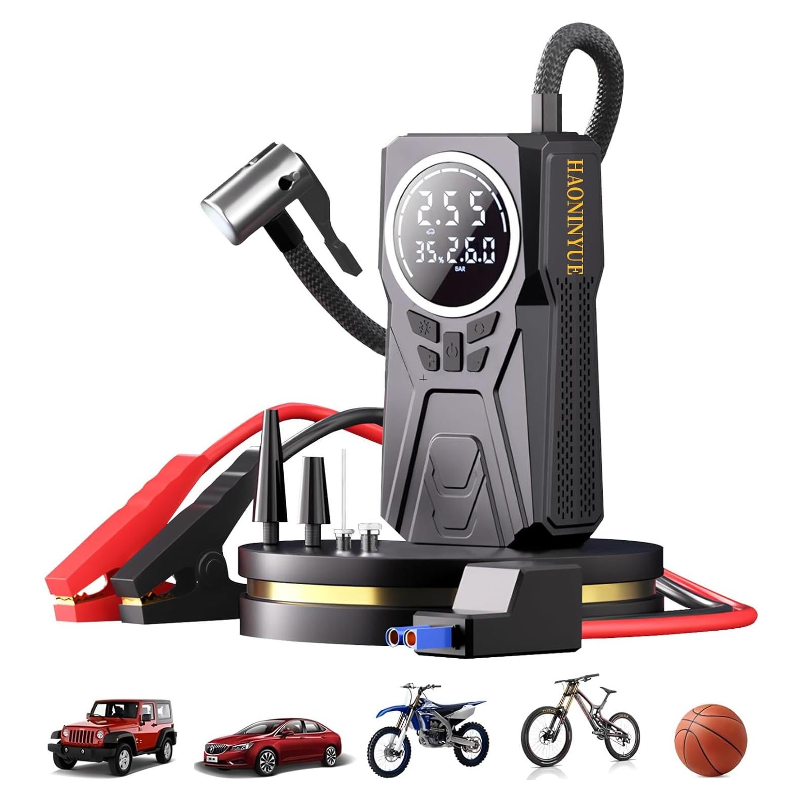 Arrancador de Coche HAONINYUE H03-1 con Compresor 3000A