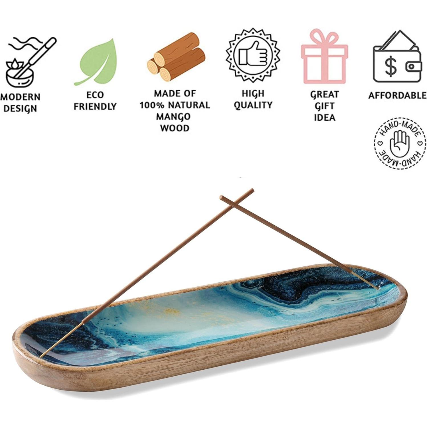 Soporte de Incienso Folkulture de Madera de Mango 30.48 cm