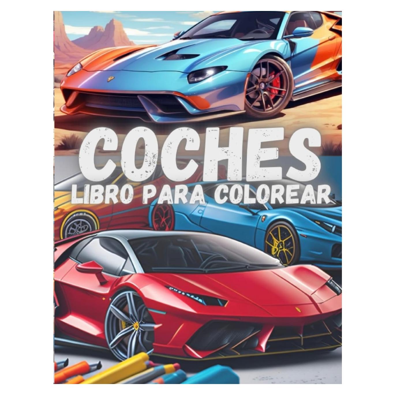 Libro de coche para colorear. Para niños y adultos.: +50 coches diferentes. Para todas las edades. Imágenes de calidad. (Spanish Edition)
