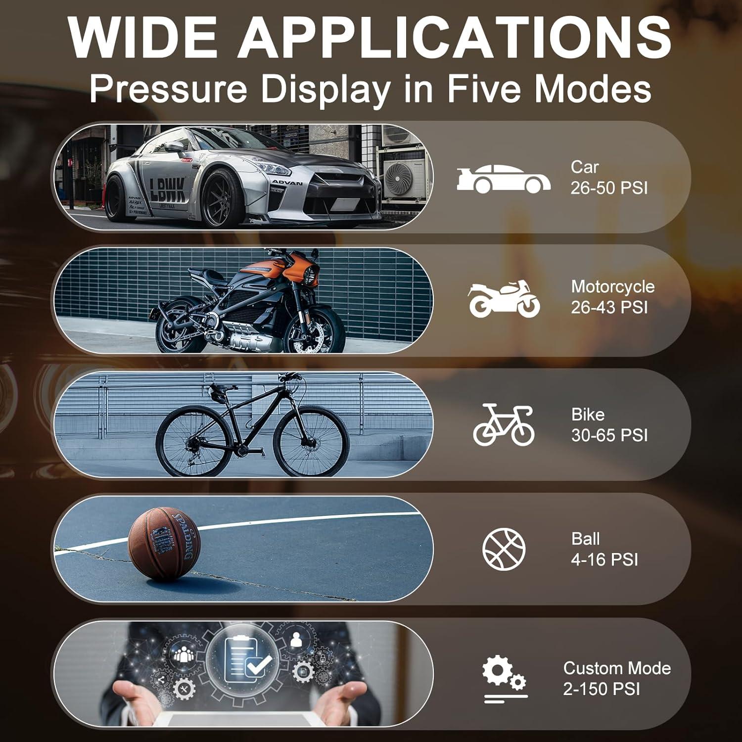 Inflador de Neumáticos Inalámbrico AERMOTOR AUTOPRES 150 PSI