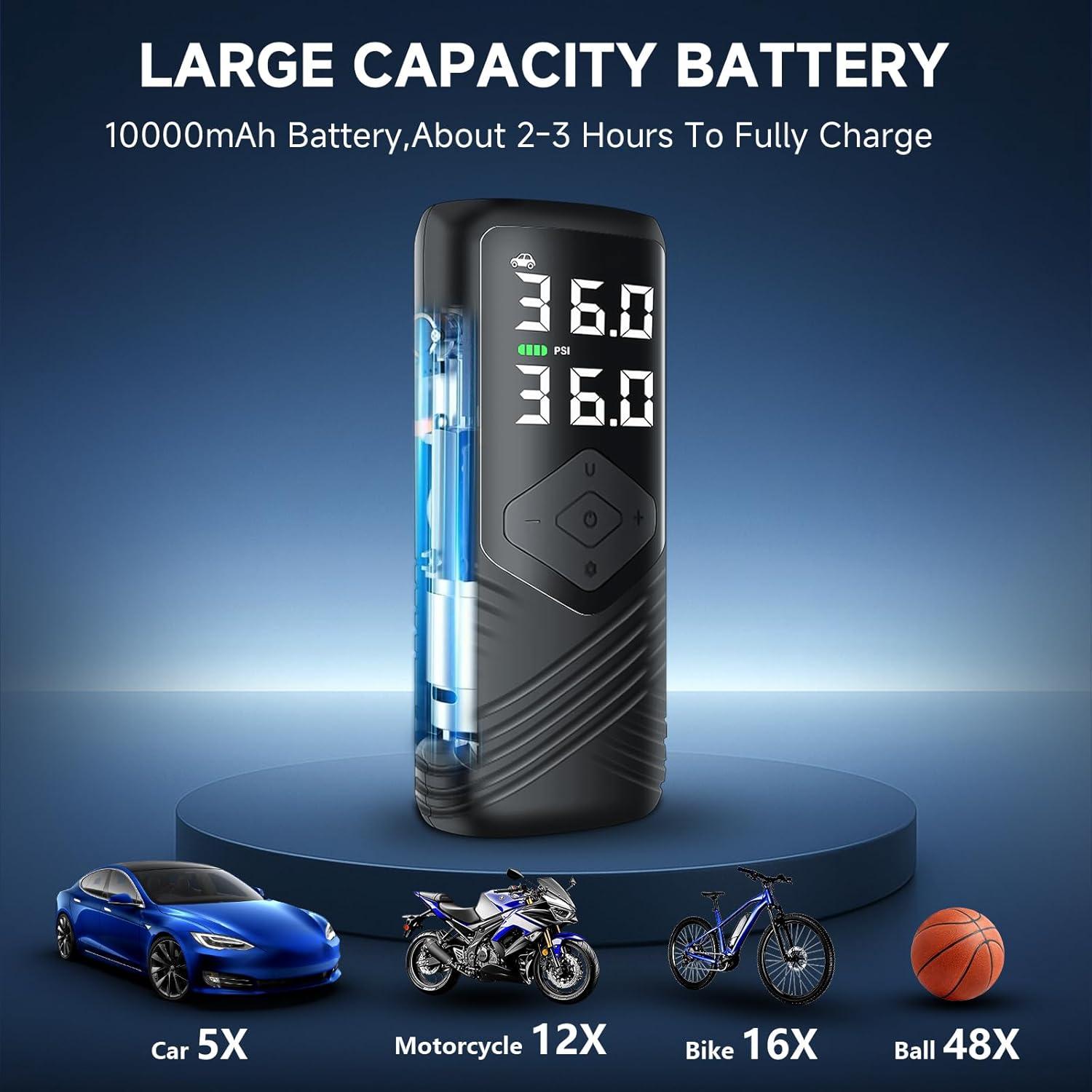 Inflador de Neumáticos Inalámbrico AERMOTOR AUTOPRES 150 PSI