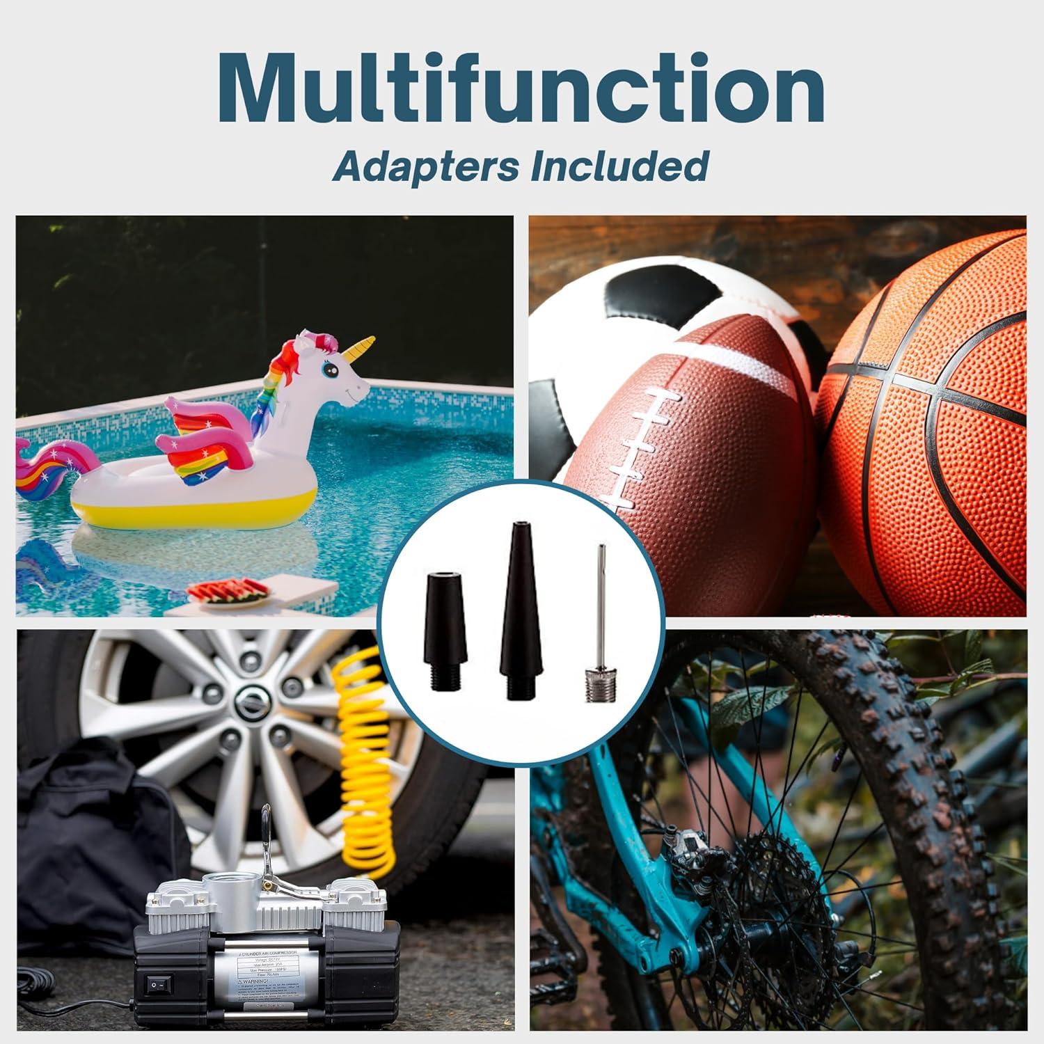 Compresor de Aire 12V Asani 150 PSI Doble Cilindro Portátil