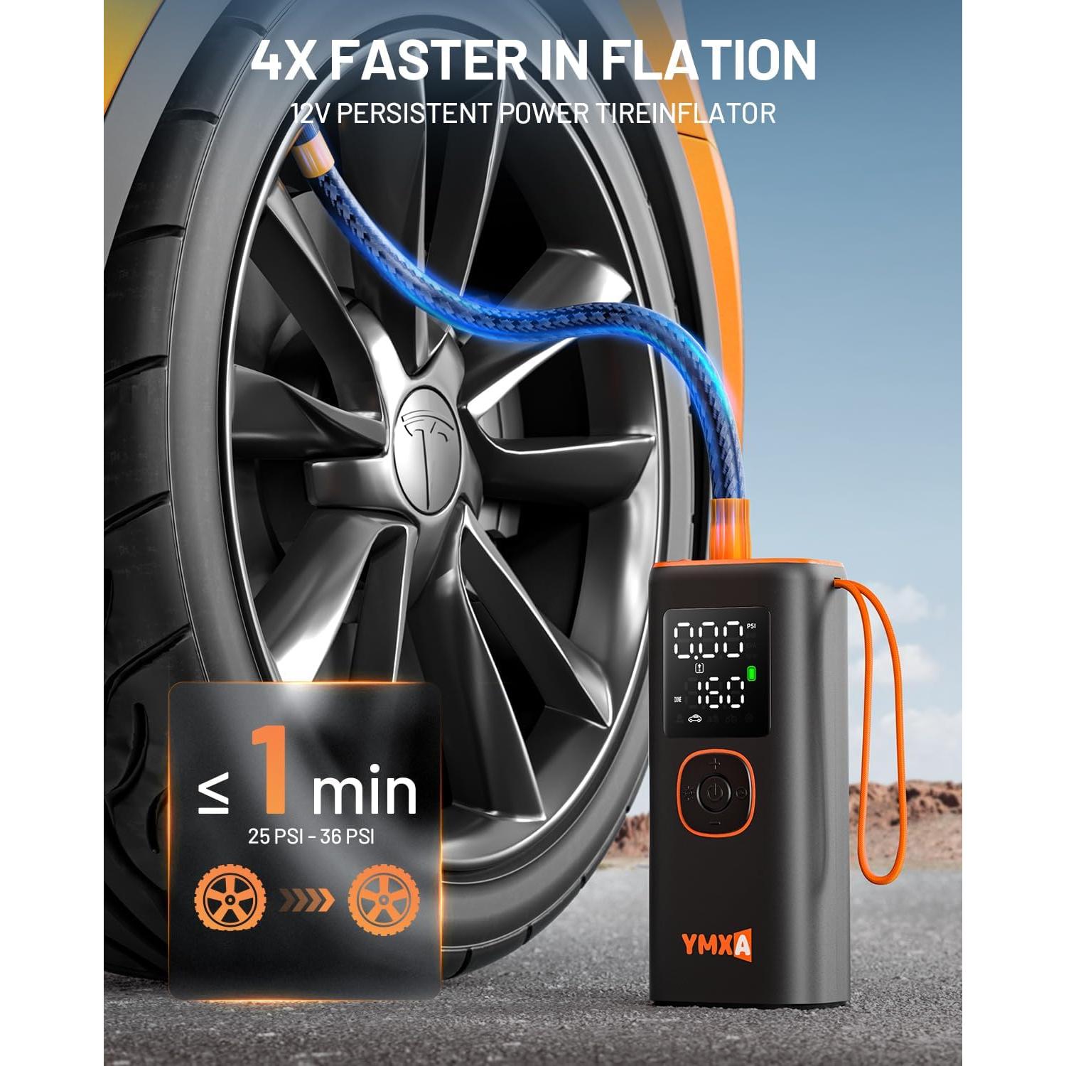 Compresor de Aire Portátil YMXA VP-18 160 PSI con Pantalla LED