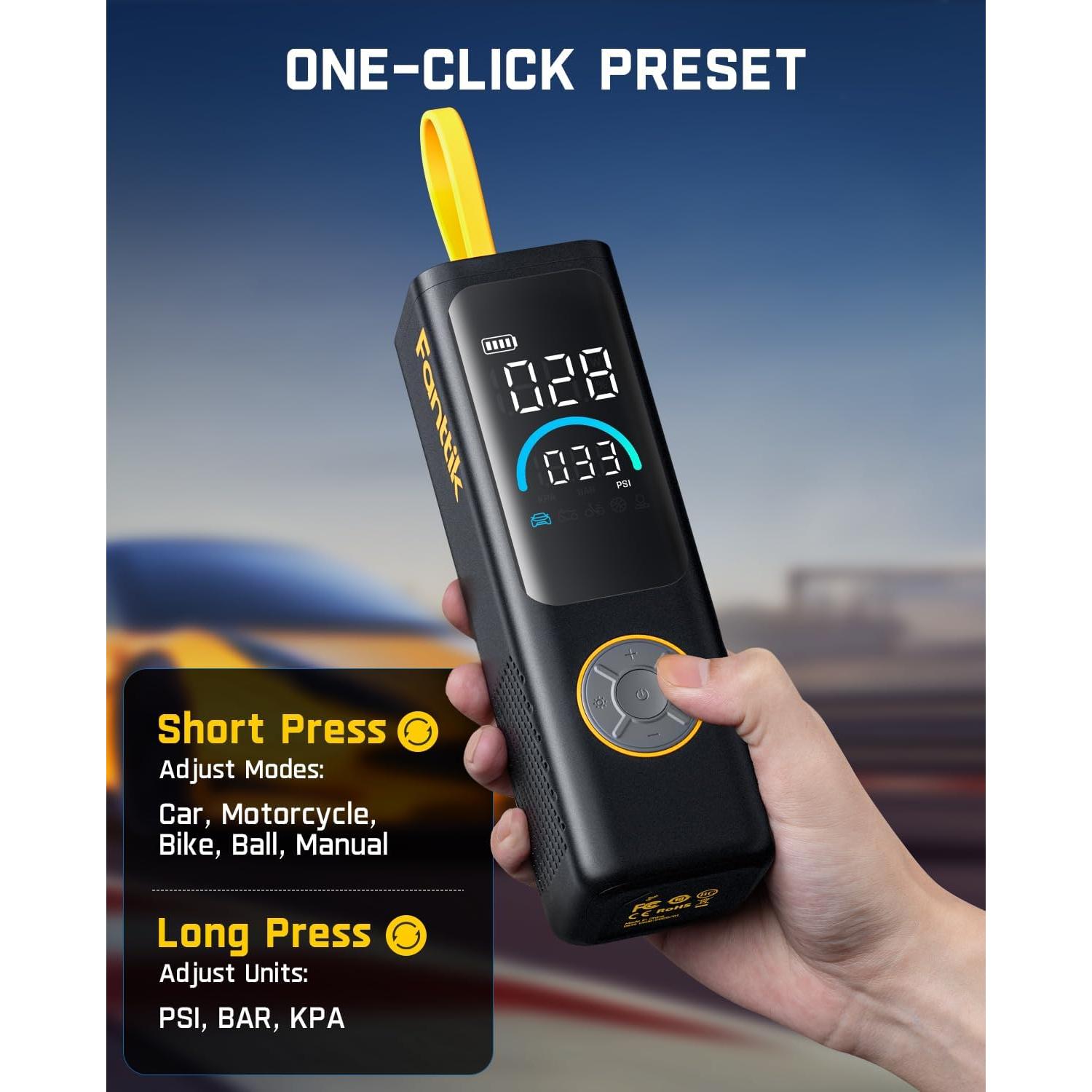 Compresor de Aire Portátil Fanttik X9 APEX 150 PSI Inalámbrico